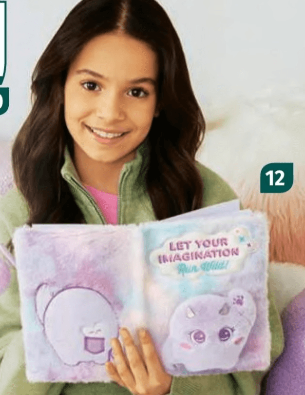 Run Wild plišasti dnevnik s ključavnico 192 strani