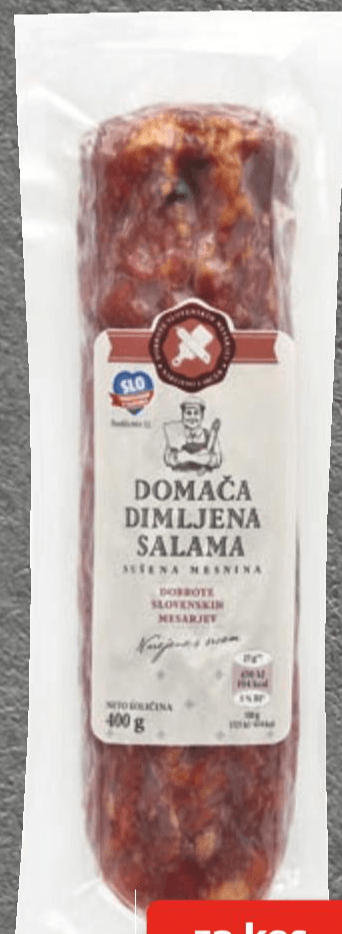Domača dimljena salama 400 g