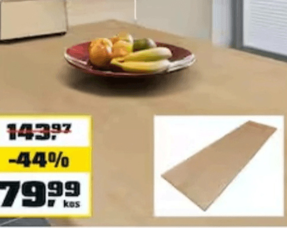 Kuhinjska delovna plošča 240 x 63,5 x 2,7 cm - Akcija v trgovini Obi