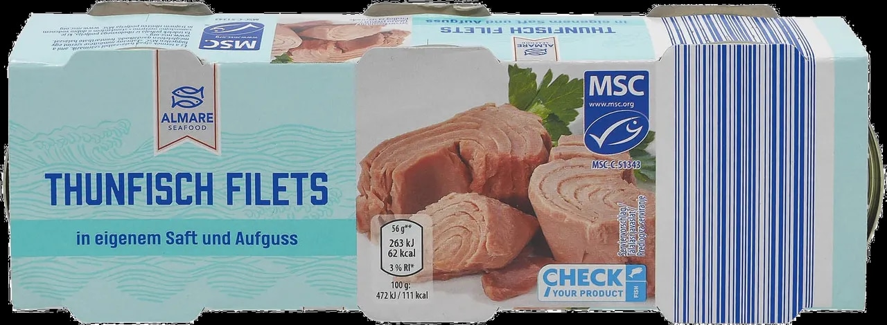 ALMARE SEAFOOD Tunina v naravnem soku 3 x 70 g