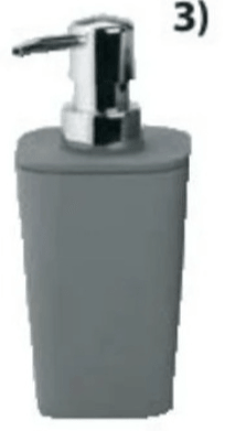 Kopalniški dodatki MALA - Dozirnik tekočega mila Š7xD7xV17 cm