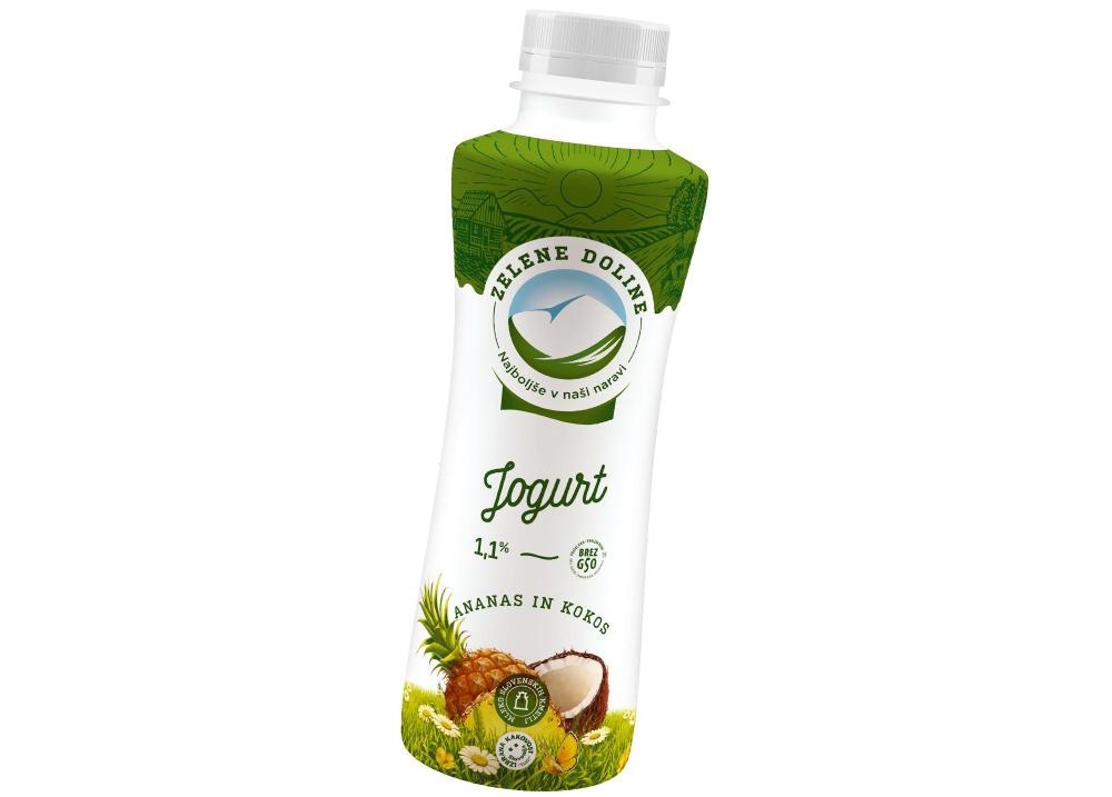 Tekoči naravni jogurt Zelene doline 500 ml