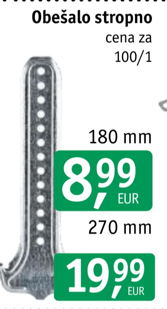 Obešalo stropno 100/1