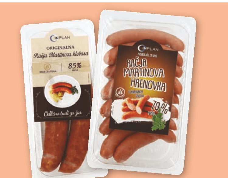 Martinove račje klobase ali hrenovke 250 g ali 260 g