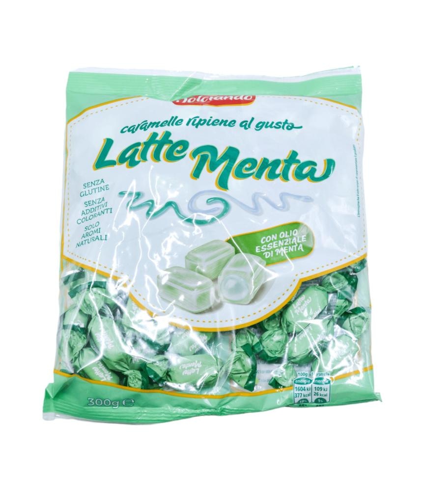Dolciando Polnjeni bonboni z mlekom in mentolom Latte Menta 300 g