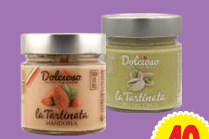 Pistacijev ali mandljev namaz Dolcioso 240 g - Akcija v trgovini E.Leclerc