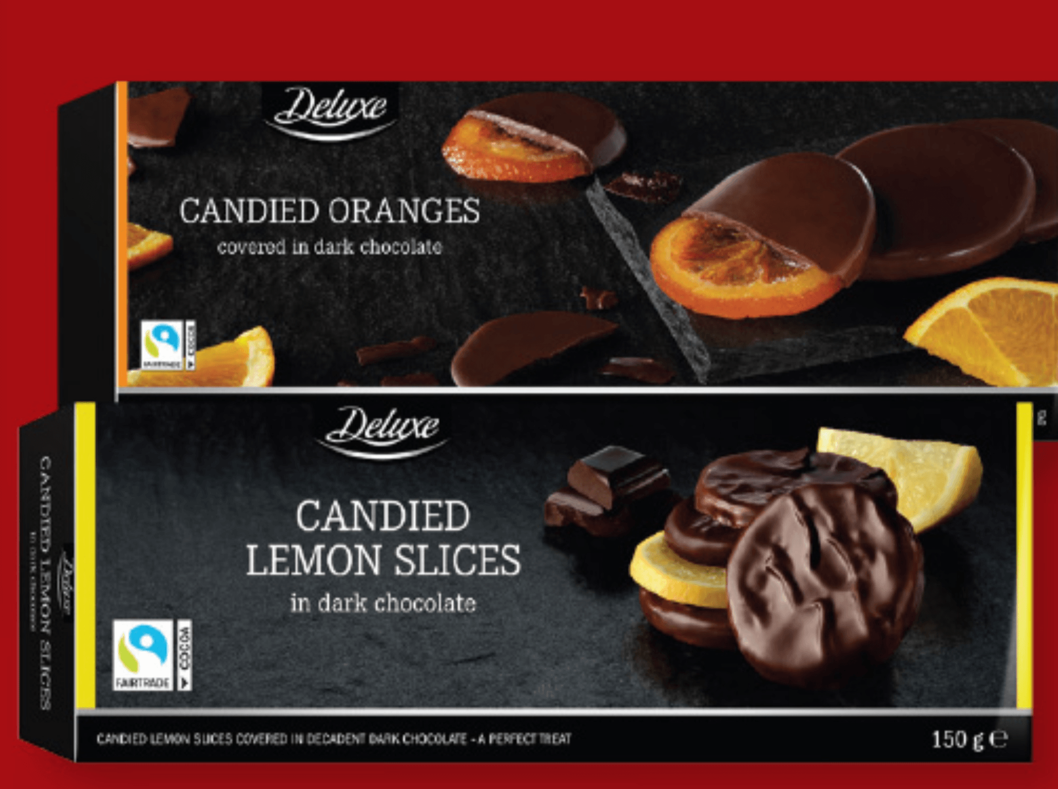 Deluxe Kandirano sadje v temni čokoladi 150 g