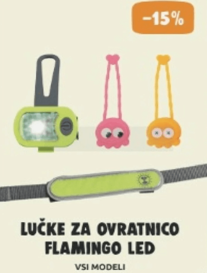Lučke za ovratnico Flamingo LED