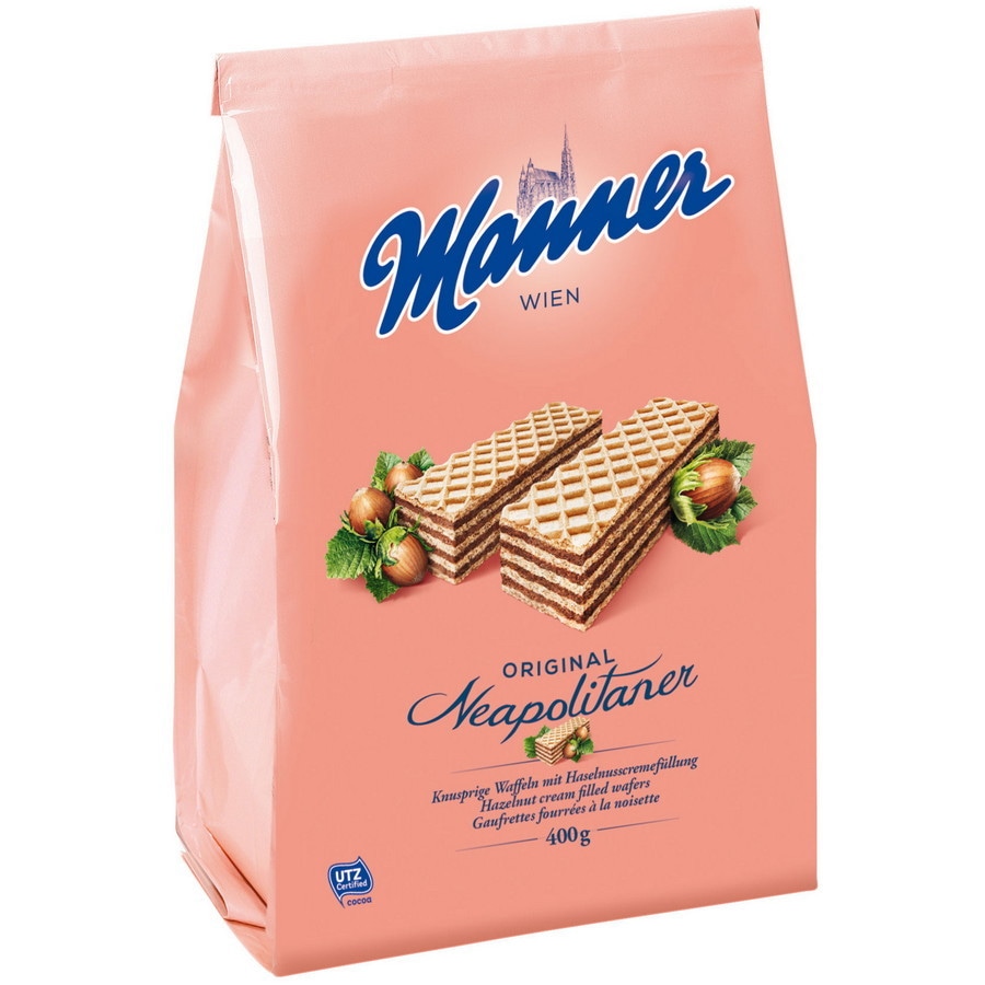 Napolitanke in vaflji Manner od 75 do 400 g