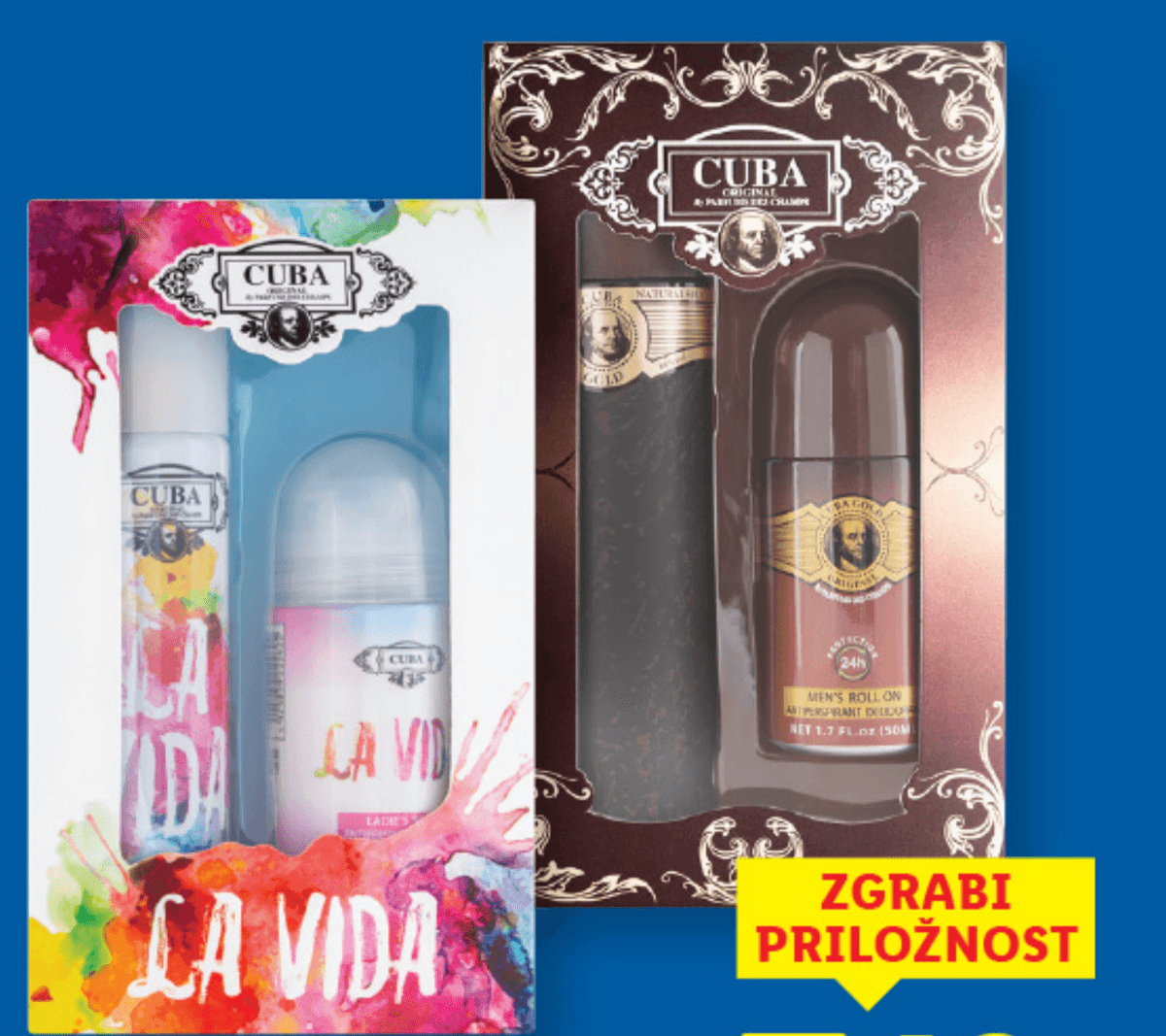 Darilni set Gold/La Vida Cuba - Akcija v trgovini Lidl