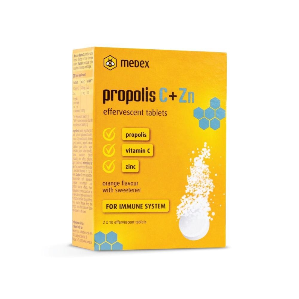 Propolis C + Zn Medex 2 x 10 šumenk, 80 g Medex