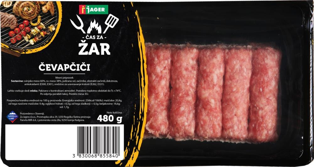 Čevapčiči Jager 480 g - Akcija v trgovini Jager