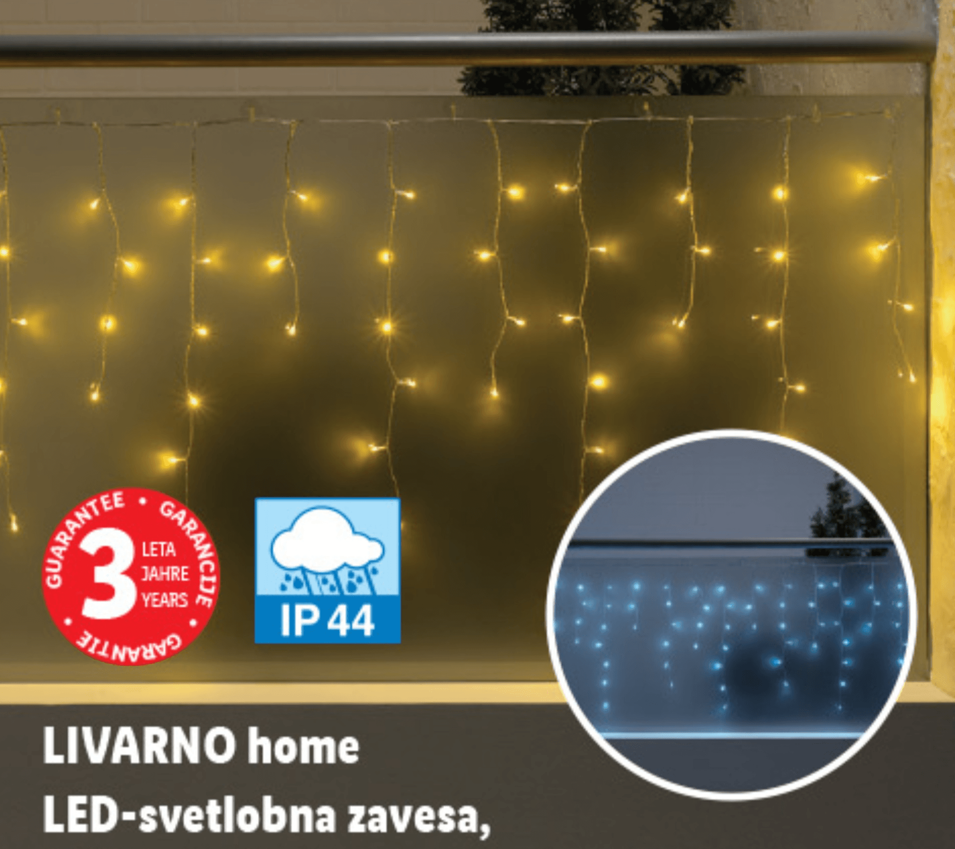 LIVARNO home LED-svetlobna zavesa