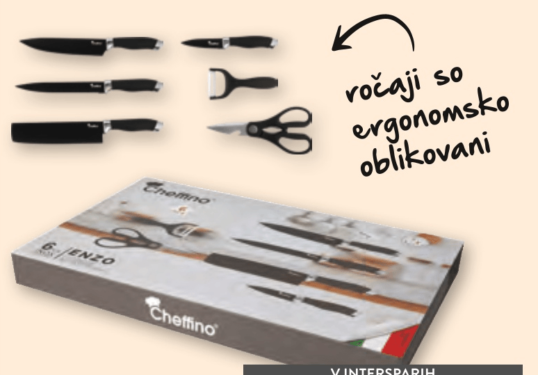 6-delni set nožev - Akcija v trgovini Spar