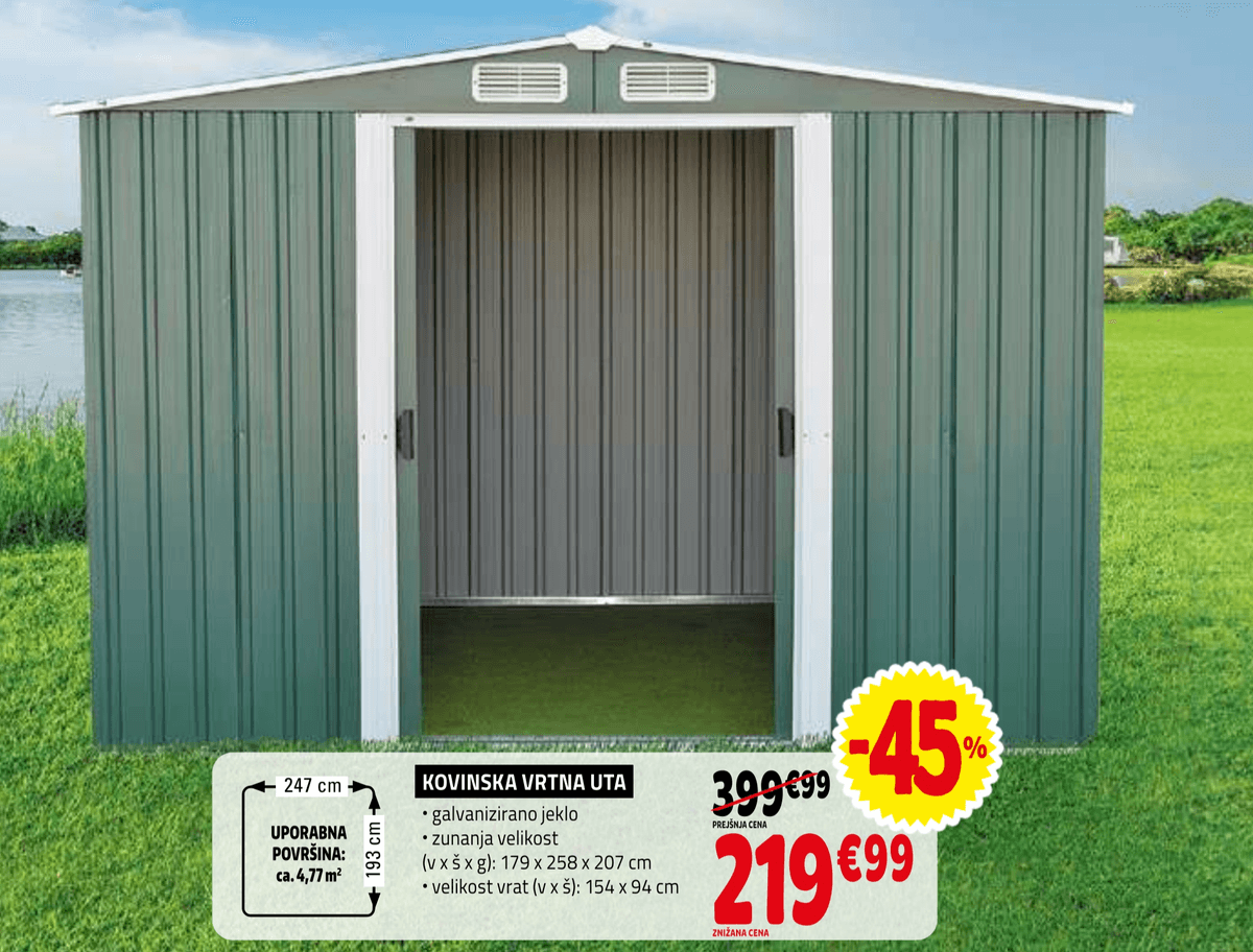 Kovinska vrtna uta - Akcija v trgovini E.Leclerc