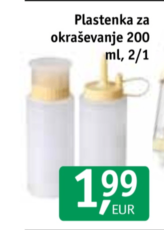 Plastenka za okraševanje 200 ml, 2/1 - Akcija v trgovini Jager