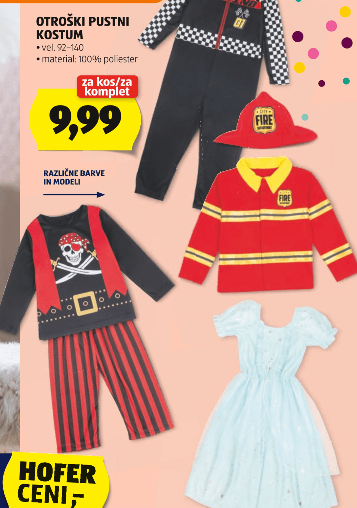 Otroški pustni kostum - Akcija v trgovini Hofer