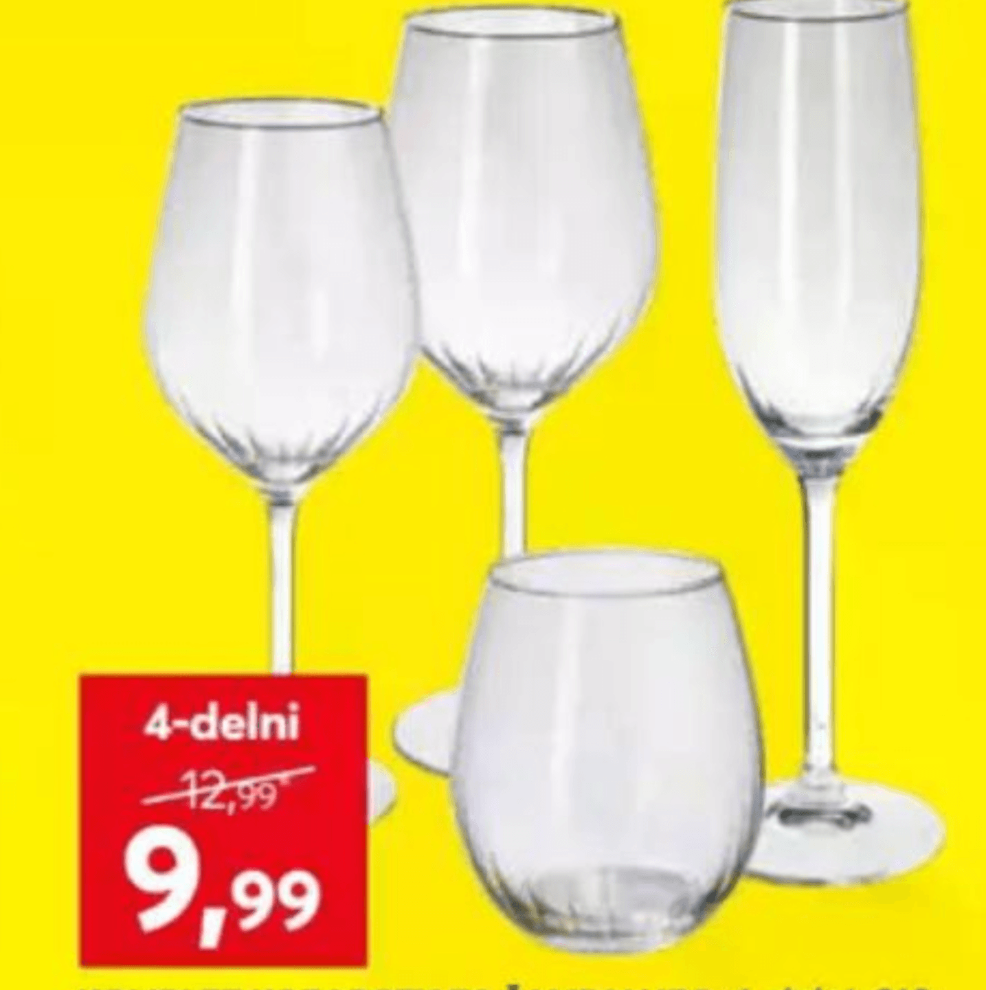 Komplet kozarcev za šampanjec 4-delni