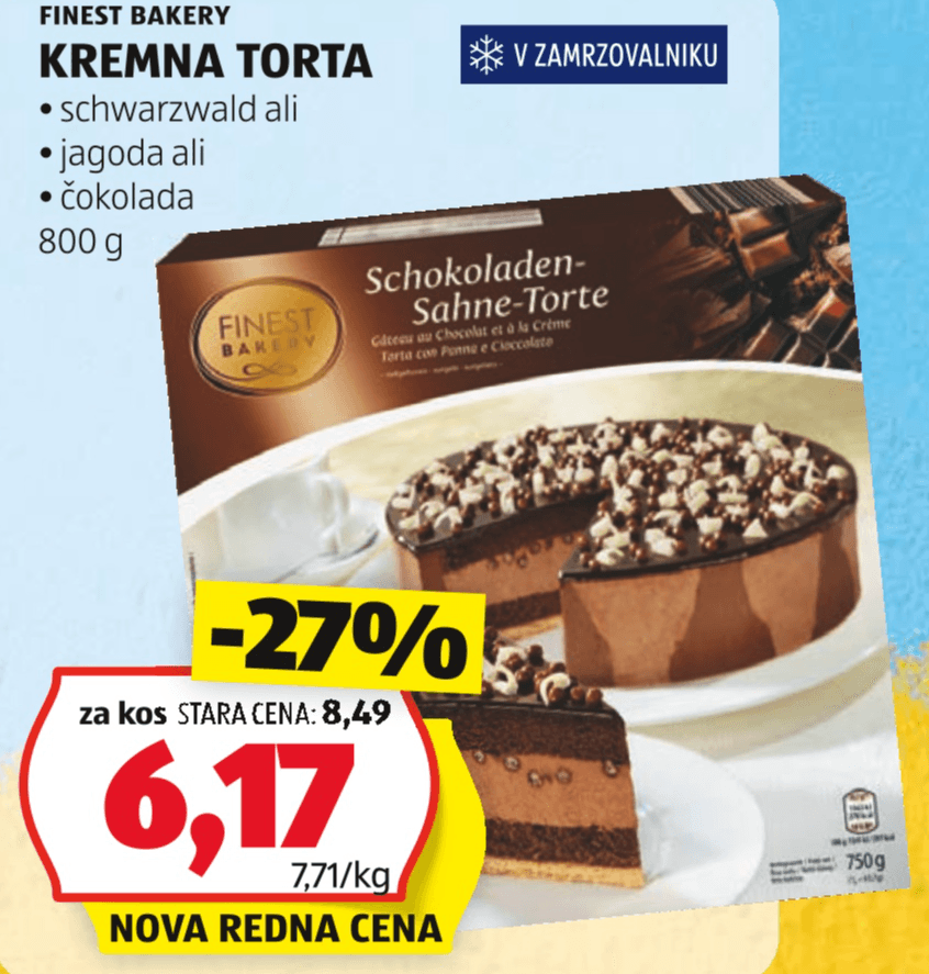 FINEST BAKERY KREMNA TORTA 800 g