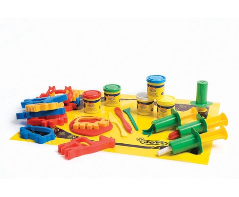 TOY PLACE SET S PLASTELINOM 10 lončkov plastelina in 12 modelčkov