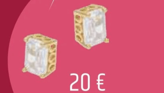 Uhani s cirkonijevima oksidoma - Akcija v trgovini E.Leclerc