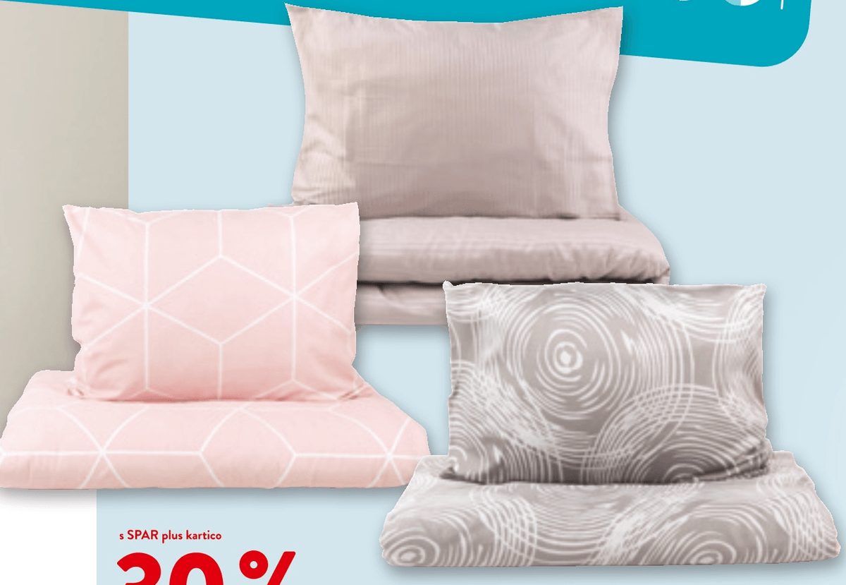 Posteljne garniture - Akcija v trgovini Spar
