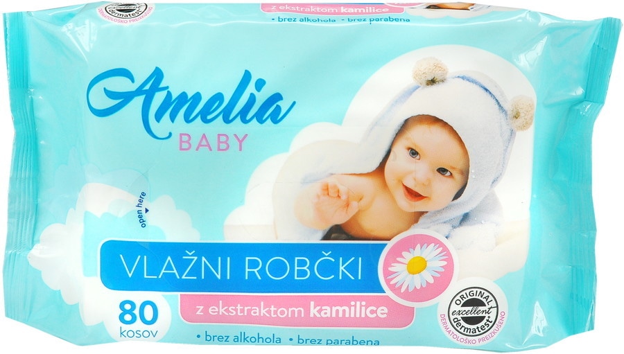 Otroški vlažilni robčki Amelia 80/1