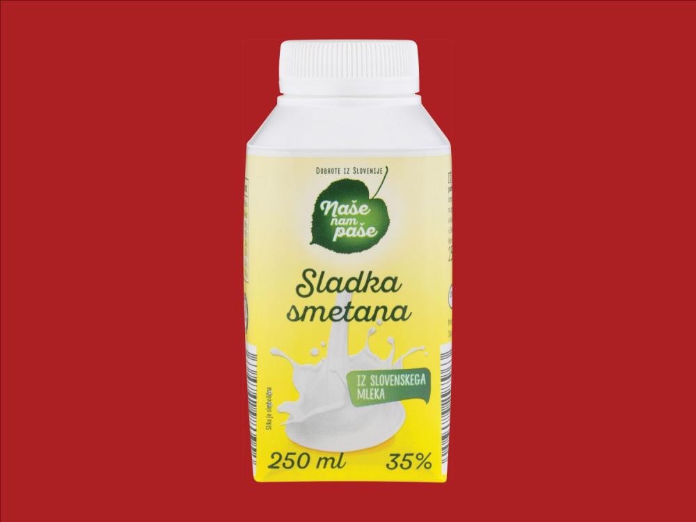 Naše nam paše Sladka smetana 250 ml