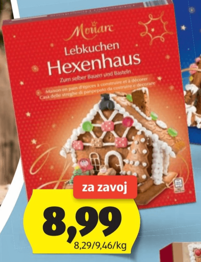 Monarc Božični keksi za ustvarjanje Hexenhaus 1.085 g