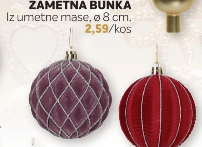 Žametna bunka Ø 8 cm