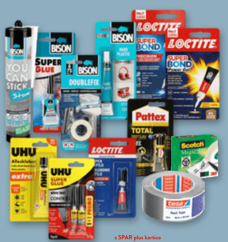 Lepila in lepilni trakovi - Akcija v trgovini Spar