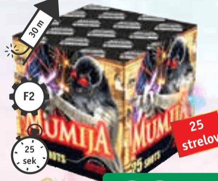 Mumija baterija 25 strelov