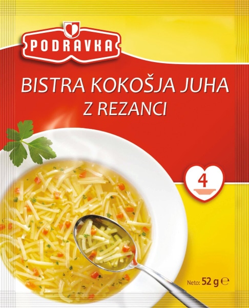 Bistra juha Podravka 60 g, 67 g, 75 g, 52 g