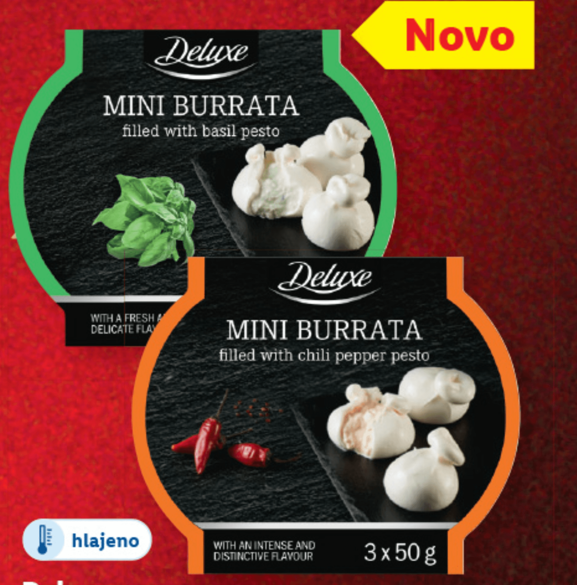 Deluxe Mini „burrata“ s polnilom 3 x 50 g