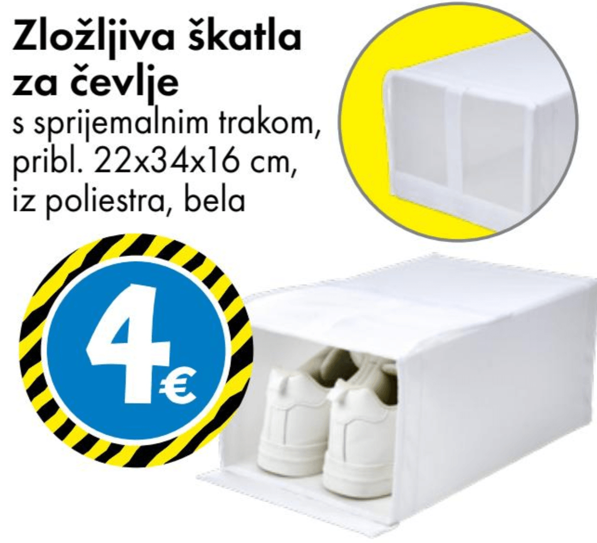 Zložljiva škatla za čevlje - Akcija v trgovini Tedi