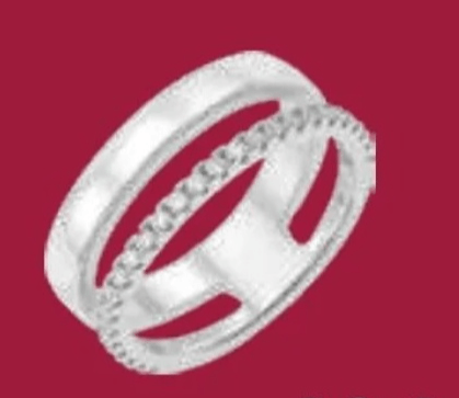 Prstan s cirkonijevimi oksidi velikost: 14 - Akcija v trgovini E.Leclerc