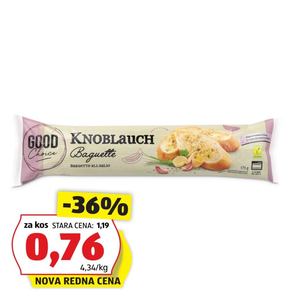 GOOD CHOICE Polnjena francoska štruca 175 g