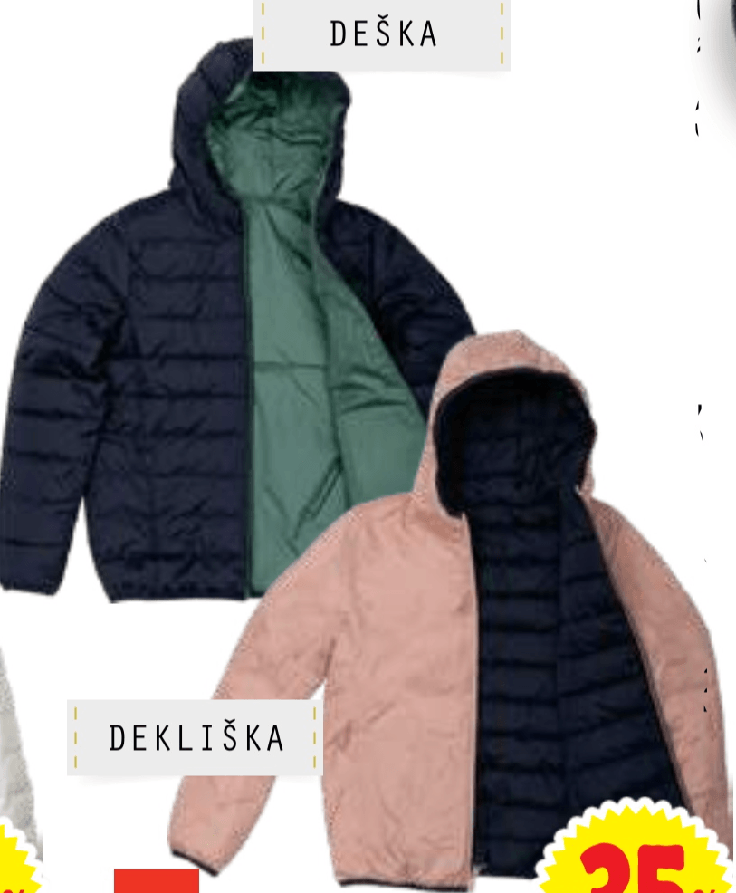 Deška ali dekliška obojestranska jakna