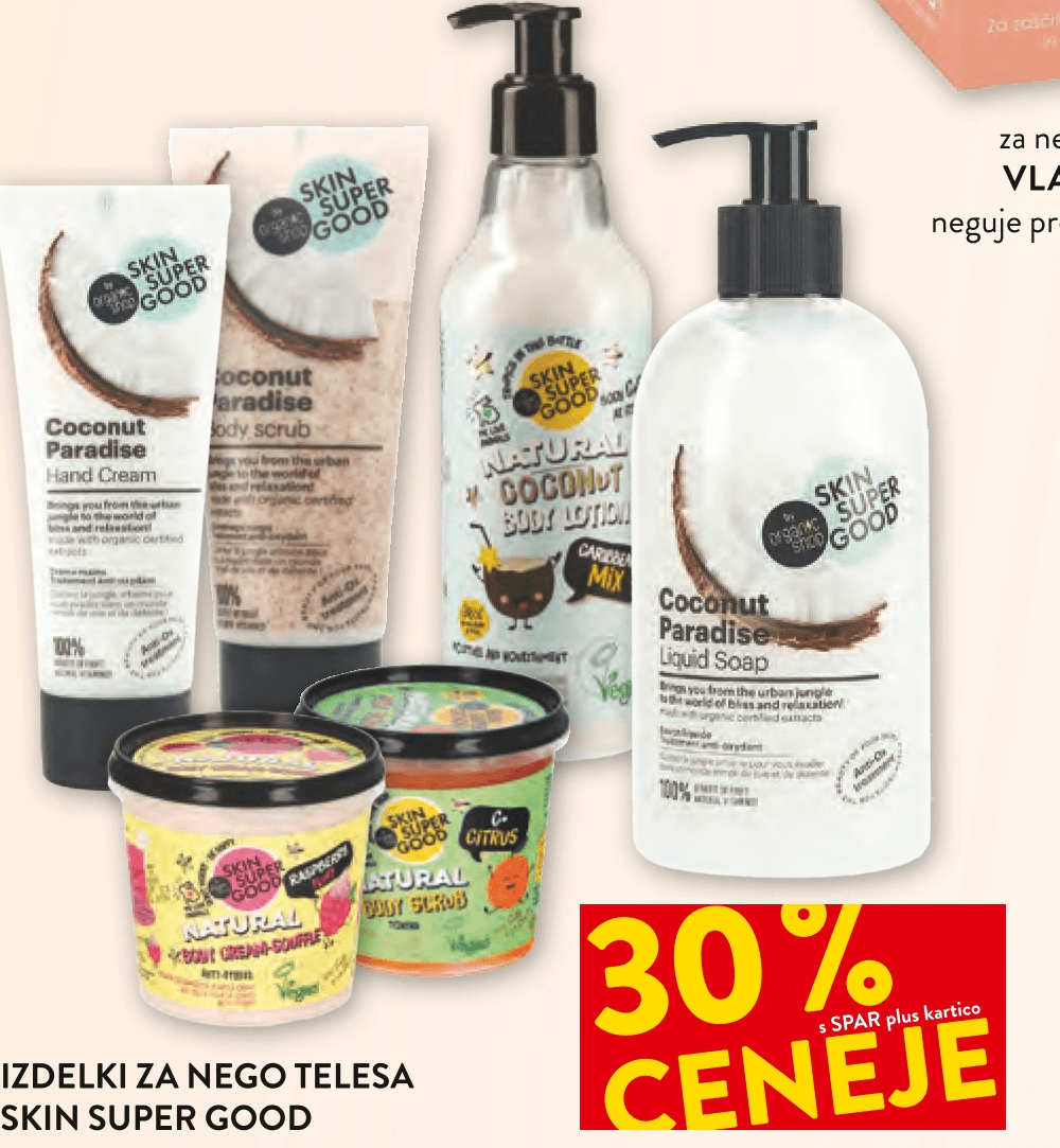 Izdelki za nego telesa Skin Super Good - Akcija v trgovini Spar
