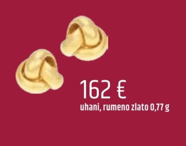 Uhani 0,77 g - Akcija v trgovini E.Leclerc