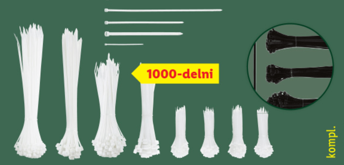 PARKSIDE Komplet kabelskih vezic 1000-delni - Akcija v trgovini Lidl