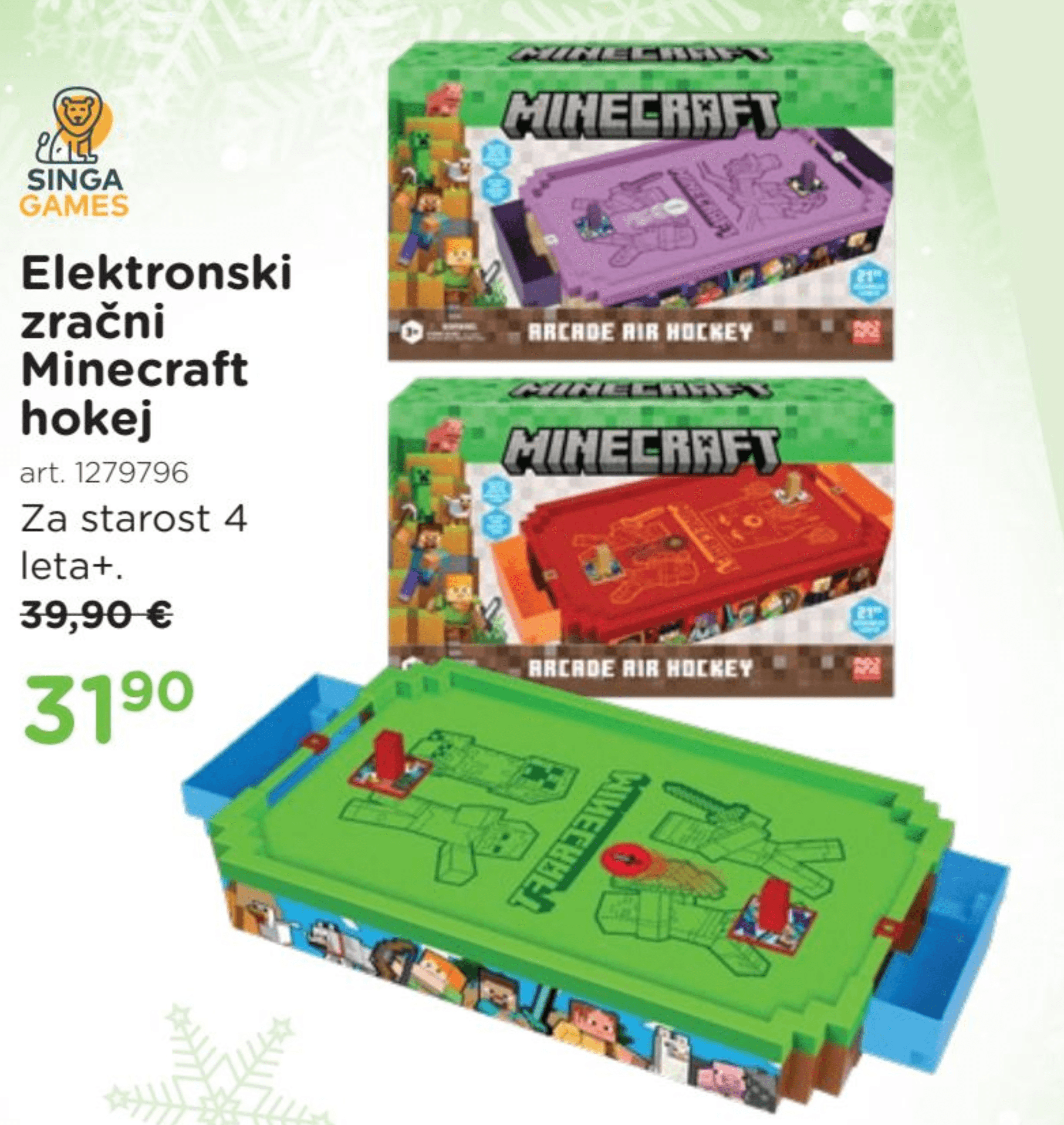 Elektronski zračni Minecraft hokej