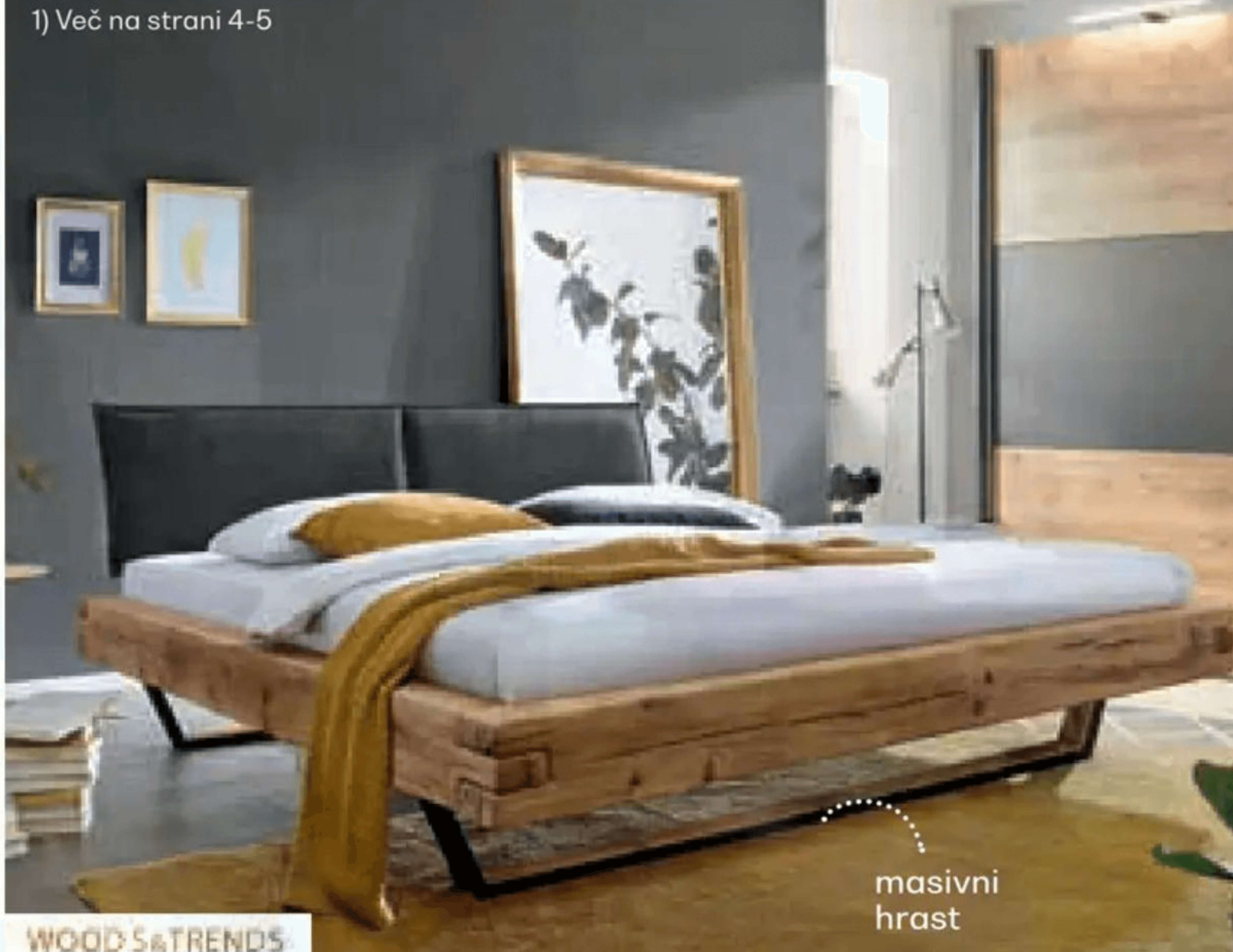 WOOD S&TRENDS Postelja 180x200 cm