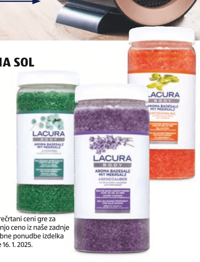 Lacura Aromatična kopalna sol 1,15 kg