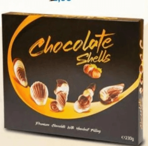 Čokoladni bonboni, školjke 230 g