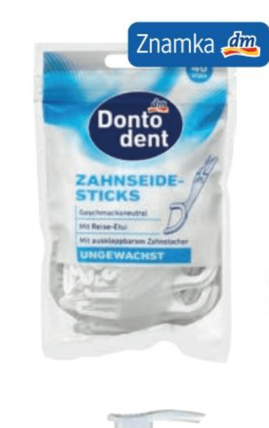 Dontodent nevoskana zobna nitka z držalom 40 kosov - Akcija v trgovini Dm