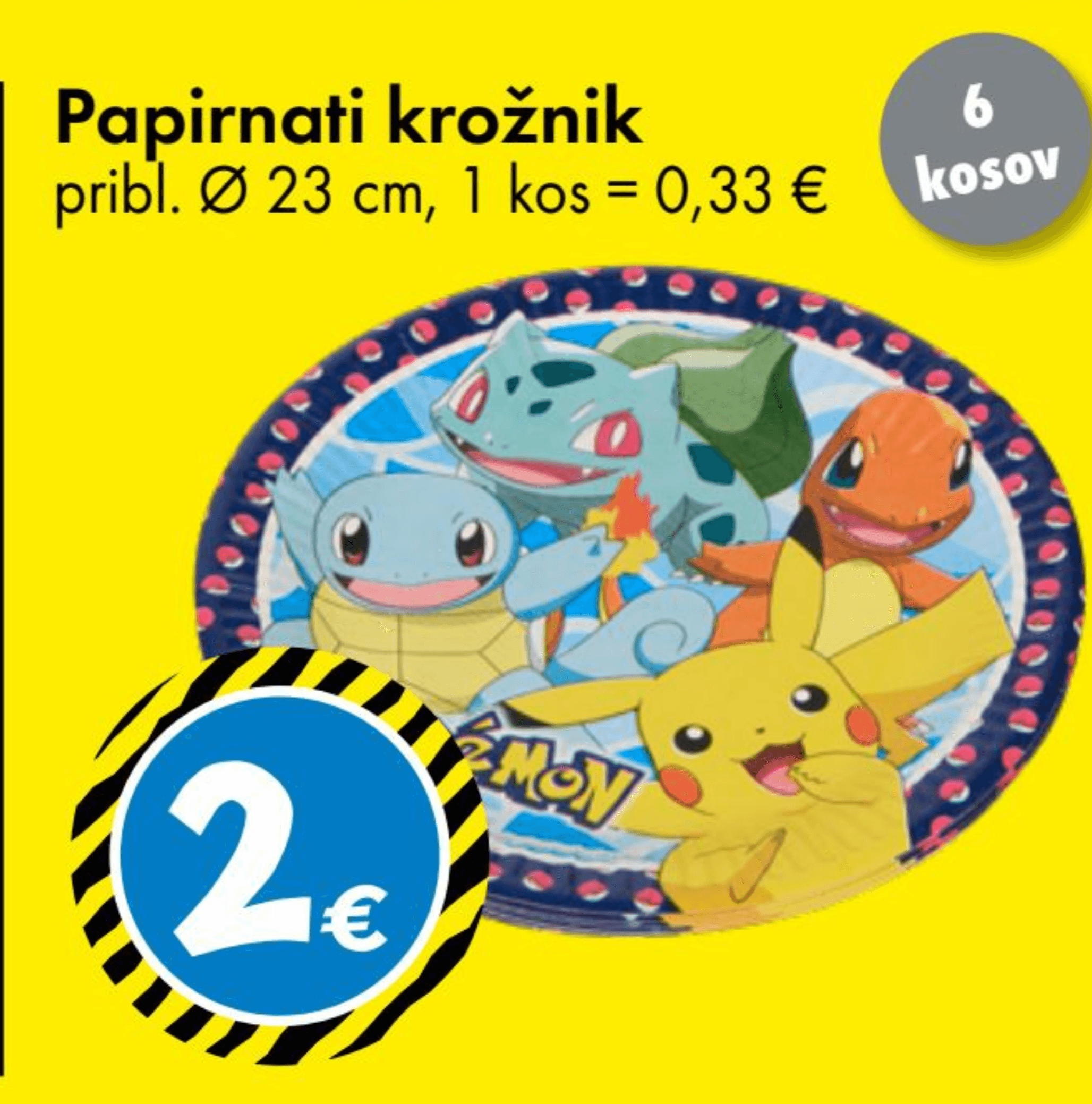 Papirnati krožnik 6 kosov