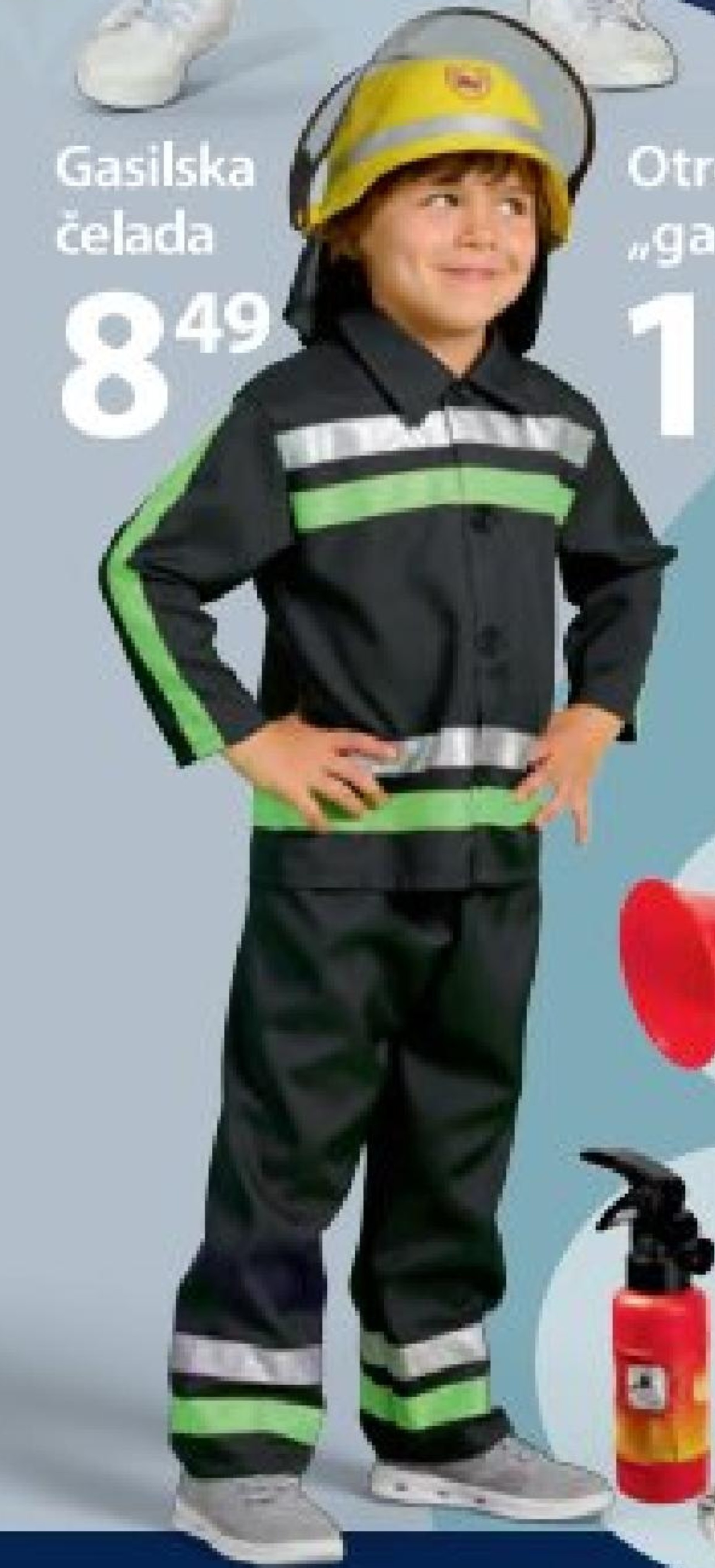 Otroški kostum "gasilca"