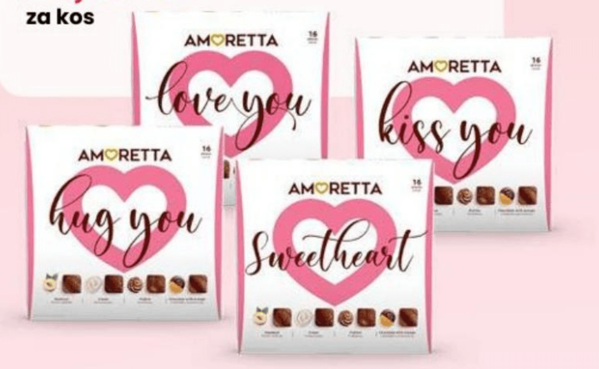 Bonboniera Amoretta 106 g - Akcija v trgovini Eurospin