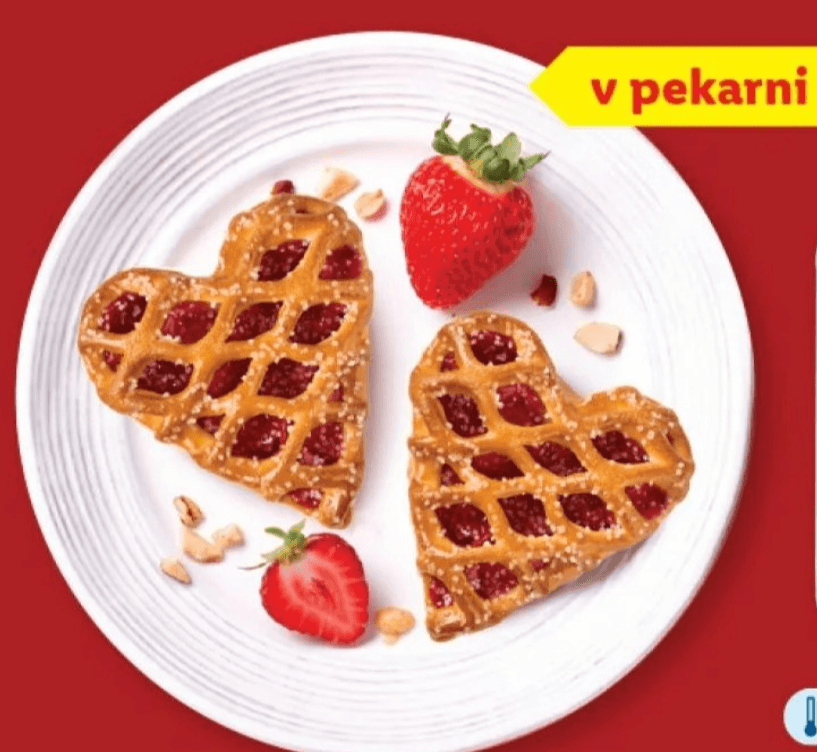 Jagodna pita v obliki srčka 120 g - Akcija v trgovini Lidl